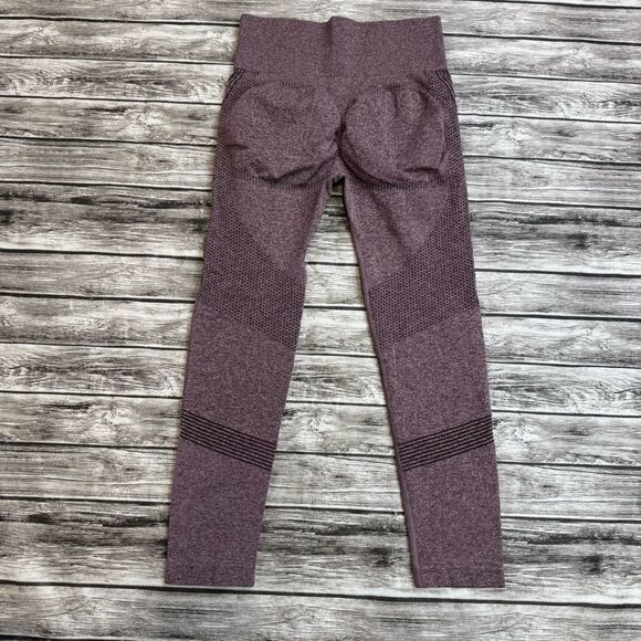 Unbranded Women's Butt Enhancing Workout Leggings M Med Medium Plum Purple Marl - Picture 3 of 11